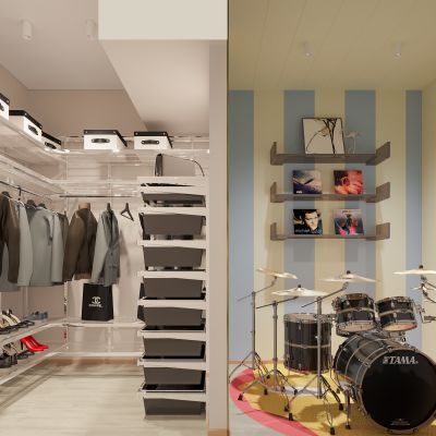现代衣帽间