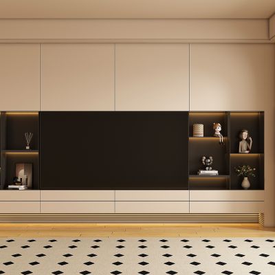 现代电视柜背景墙