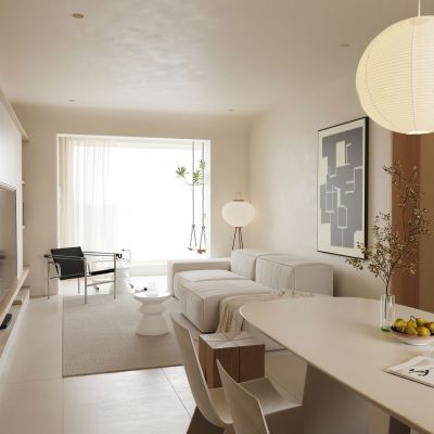 现代原木风客餐厅