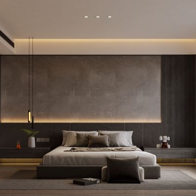 暗黑风卧室 主卧