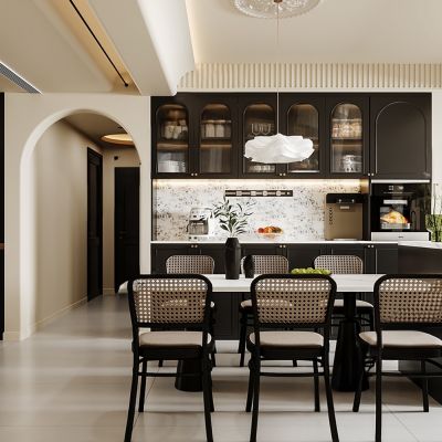 法式家居客厅_餐厅