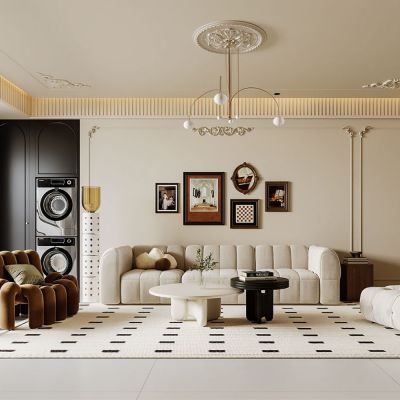 法式复古客厅_餐厅