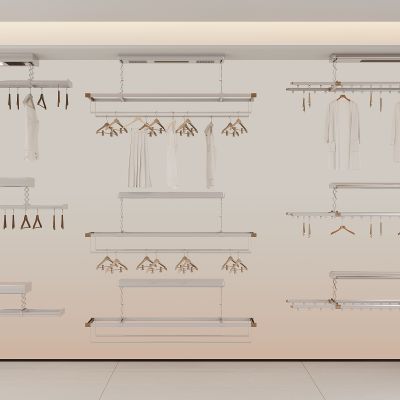 现代嵌入式升降晾衣架 隐藏式晾衣架 