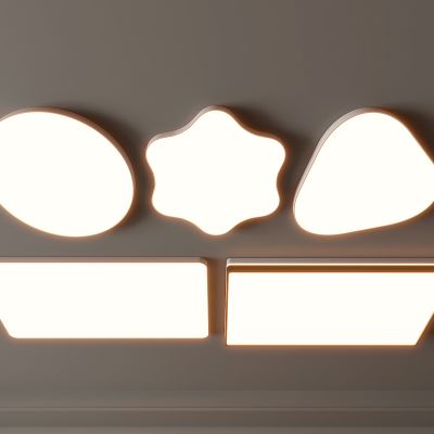 现代吸顶灯 方形吸顶灯 圆形 几何 超薄  卧室 客厅 儿童房 简约