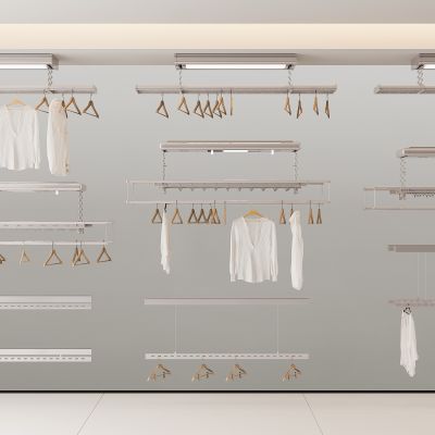 现代嵌入式升降晾衣架 隐藏式晾衣架 