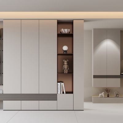 现代玄关鞋柜 隔断 饰品摆件 