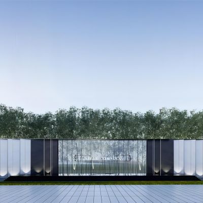 现代景墙围墙