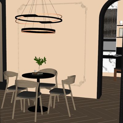 法式餐厅 餐桌椅组合