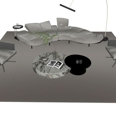 现代沙发茶几组合