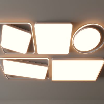 现代吸顶灯 方形吸顶灯 圆形 几何 超薄  卧室 客厅 儿童房 简约