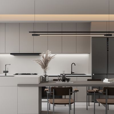 现代餐厅 岛台 餐边柜 酒柜 装饰柜