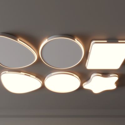 现代吸顶灯 方形吸顶灯 圆形 几何 超薄  卧室 客厅 儿童房 简约