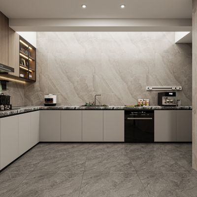 现代厨房，厨房，橱柜