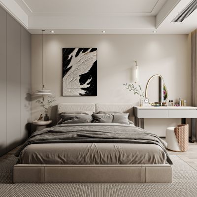 现代卧室，卧室，主人房，主卧