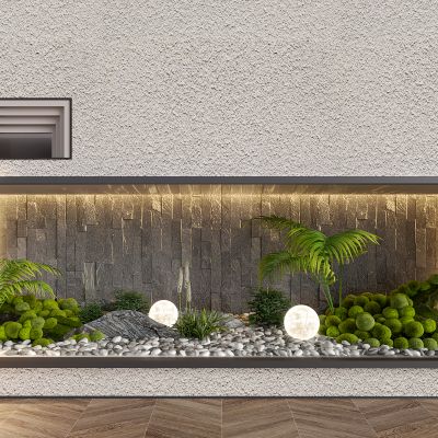 现代室内组团小景模型