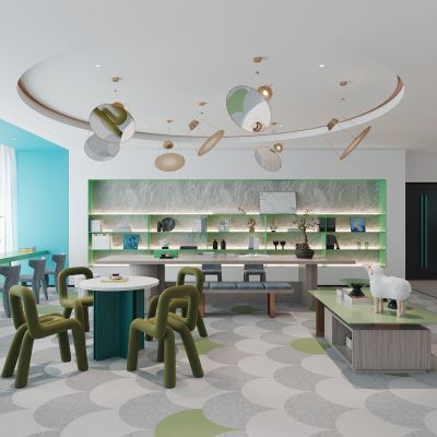 现代奢华起居室客厅