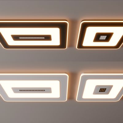 现代吸顶灯 方形吸顶灯 圆形 几何 超薄  卧室 客厅 儿童房 简约