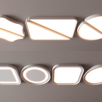 现代吸顶灯 方形吸顶灯 圆形 几何 超薄  卧室 客厅 儿童房 简约