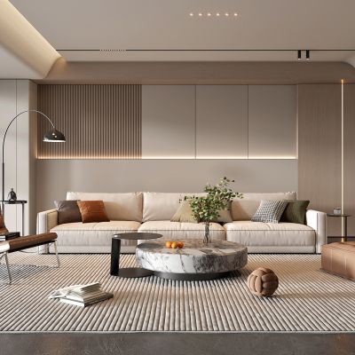 现代家居客厅 现代客厅 简约客厅 现代茶几组合 茶几 落地灯 极简客厅