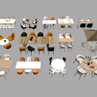 su现代座椅 户外座椅 餐桌椅组合