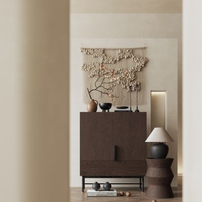 侘寂风格_装饰柜_摆件_装饰品_陶瓷_书本211