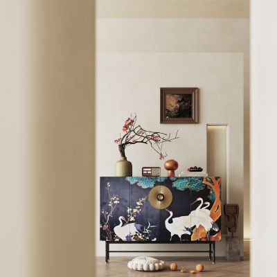 侘寂风格_装饰柜_摆件_装饰品_陶瓷_书本22