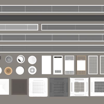 空调出风口 圆形出风口 中央空调 排气口 极窄出风口 排风口 排气扇