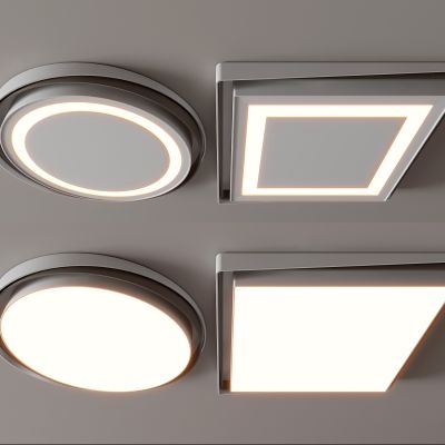现代吸顶灯 方形吸顶灯 圆形 几何 超薄  卧室 客厅 儿童房 简约