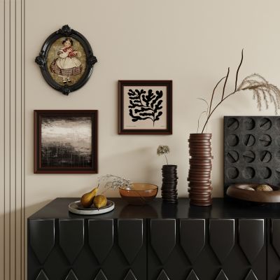 现代中古挂画相框组合