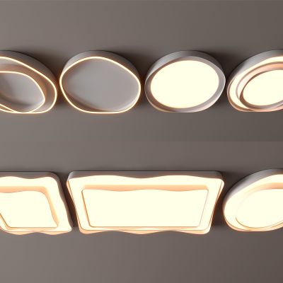 现代吸顶灯 方形吸顶灯 圆形 几何 超薄  卧室 客厅 儿童房 简约