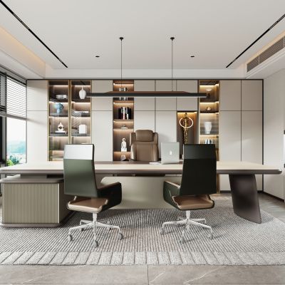 现代办公室  总经理办公室  办公桌椅