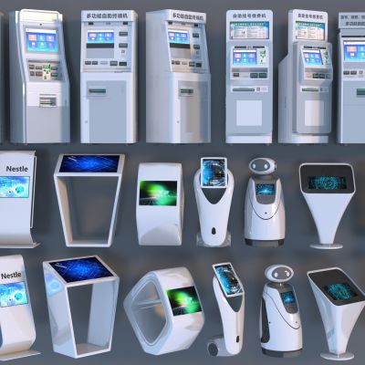 现代查询机合集3D模型