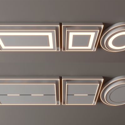 现代吸顶灯 方形吸顶灯 圆形 几何 超薄  卧室 客厅 儿童房 简约