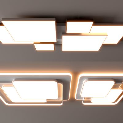 现代吸顶灯 方形吸顶灯 圆形 几何 超薄  卧室 客厅 儿童房 简约