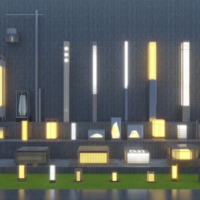 新中式景观灯3D模型