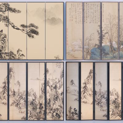 新中式屏风合集3D模型