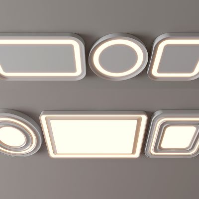 现代吸顶灯 方形吸顶灯 圆形 几何 超薄  卧室 客厅 儿童房 简约