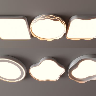 现代吸顶灯 方形吸顶灯 圆形 几何 超薄  卧室 客厅 儿童房 简约