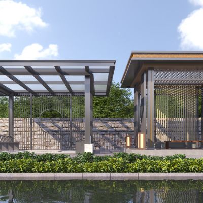 新中式景观亭3D模型