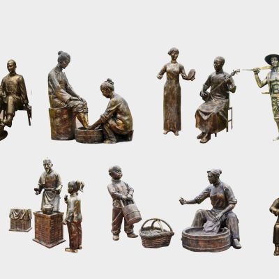 现代人物雕塑_农耕文化_农民雕塑_铜雕_人物雕塑3D模型