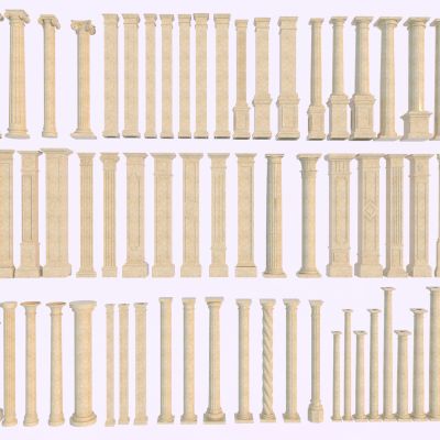 欧式罗马柱3D模型