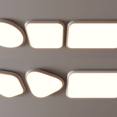 现代吸顶灯 方形吸顶灯 圆形 几何 超薄  卧室 客厅 儿童房 简约