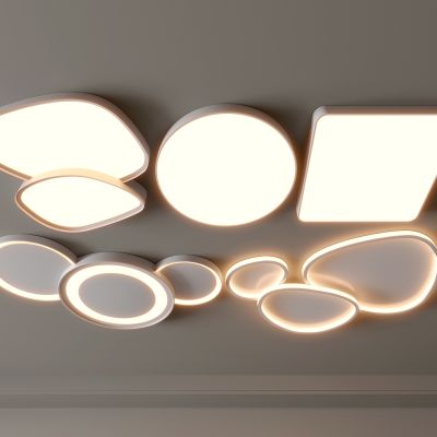 现代吸顶灯 方形吸顶灯 圆形 几何 超薄  卧室 客厅 儿童房 简约