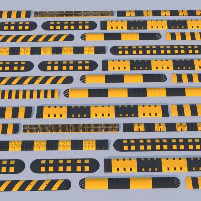 现代减速带3D模型