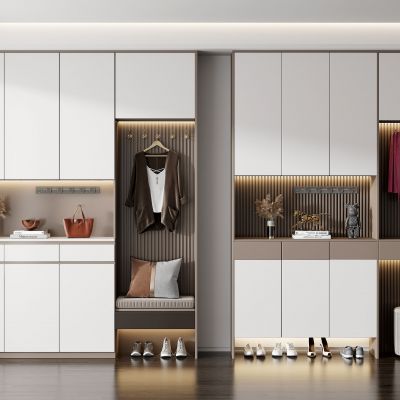 现代鞋柜 柜子 入户鞋柜 白色鞋柜 现代风格鞋柜 鞋柜3D模型