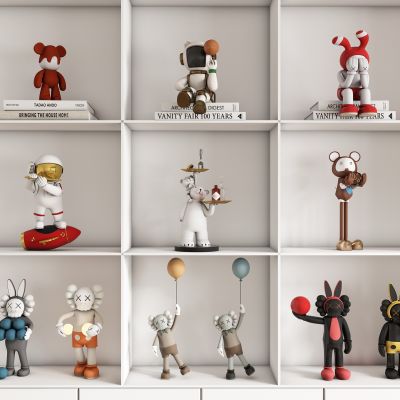 现代饰品公仔摆件组合