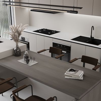 现代餐厅 岛台 餐边柜 酒柜 装饰柜