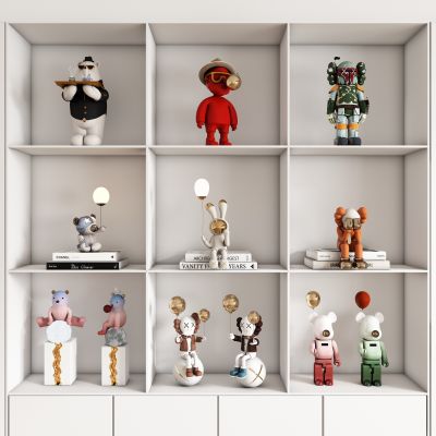 现代饰品公仔摆件组合