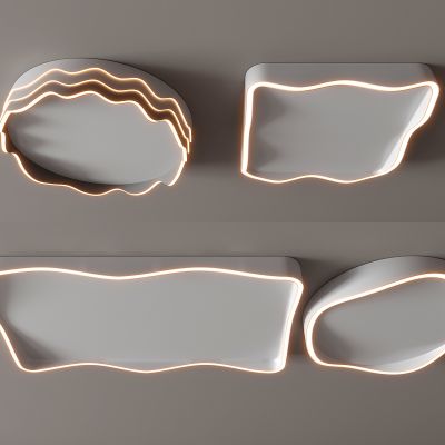 现代吸顶灯 方形吸顶灯 圆形 几何 超薄  卧室 客厅 儿童房 简约