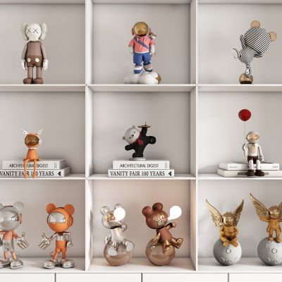 现代饰品公仔摆件组合